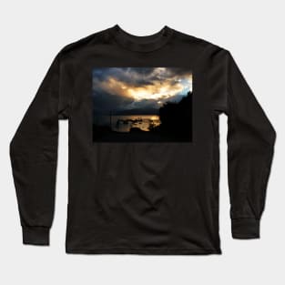 A cloudy Patagonian sunset over the sea Long Sleeve T-Shirt